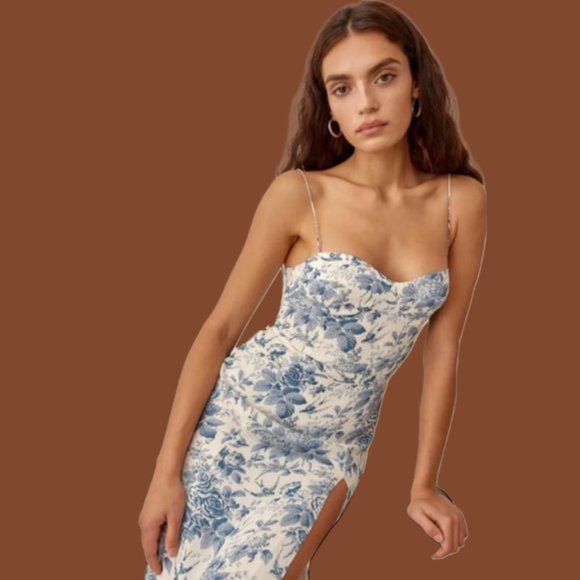 🔔LAST ONE💕Reformation Juliette Dress in Pompadour - Picture 3 of 11